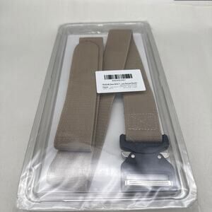 Quick Release Tactical Belt Military Work 1.5" Nylon Web Hiking Belt Beige Small